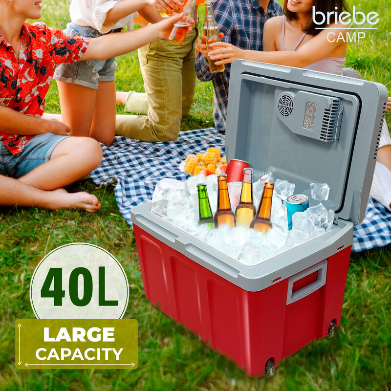Réfrigérateur Portable Électrique 40L, Camping et Voiture 12V/220V Camper briebe