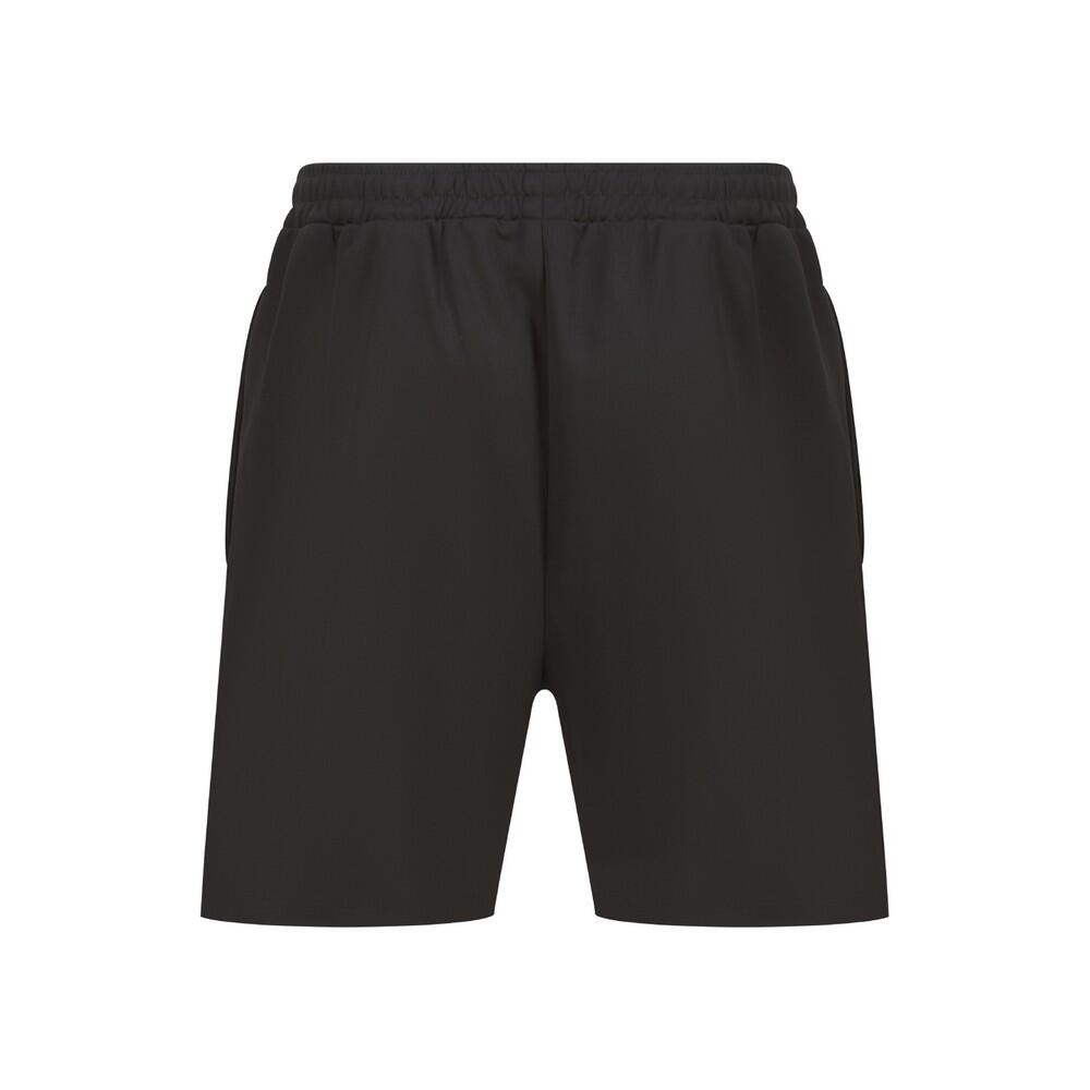 Childrens/Kids Knitted Sweat Shorts (Black) 2/4