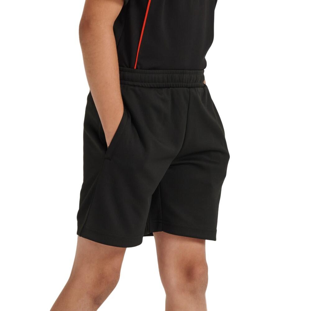Childrens/Kids Knitted Sweat Shorts (Black) 4/4