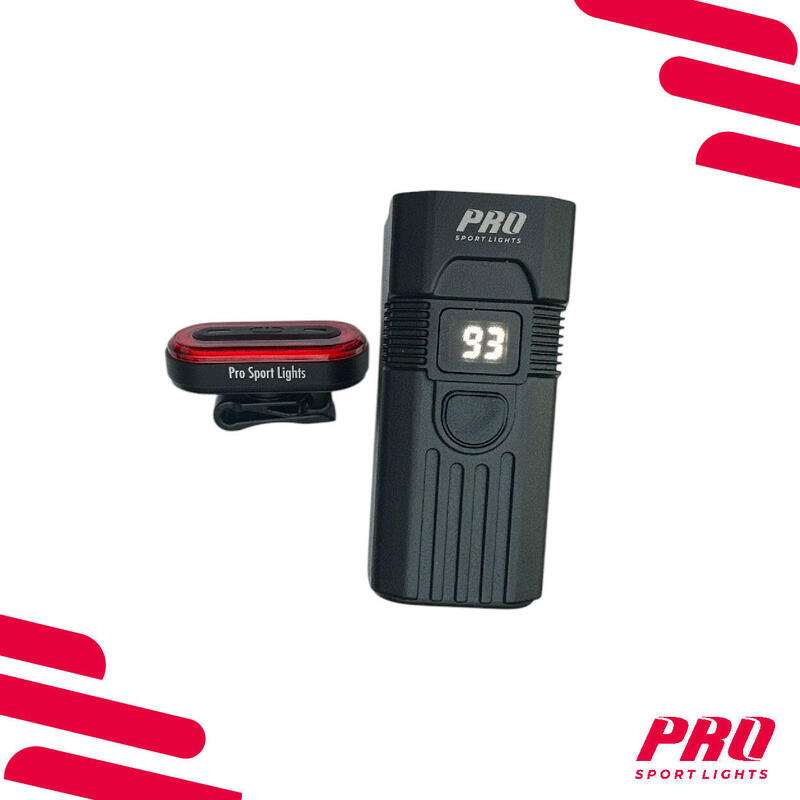 USB dobíjecí cyklistické osvětlení 1100/100 lumenů (přední/zadní)