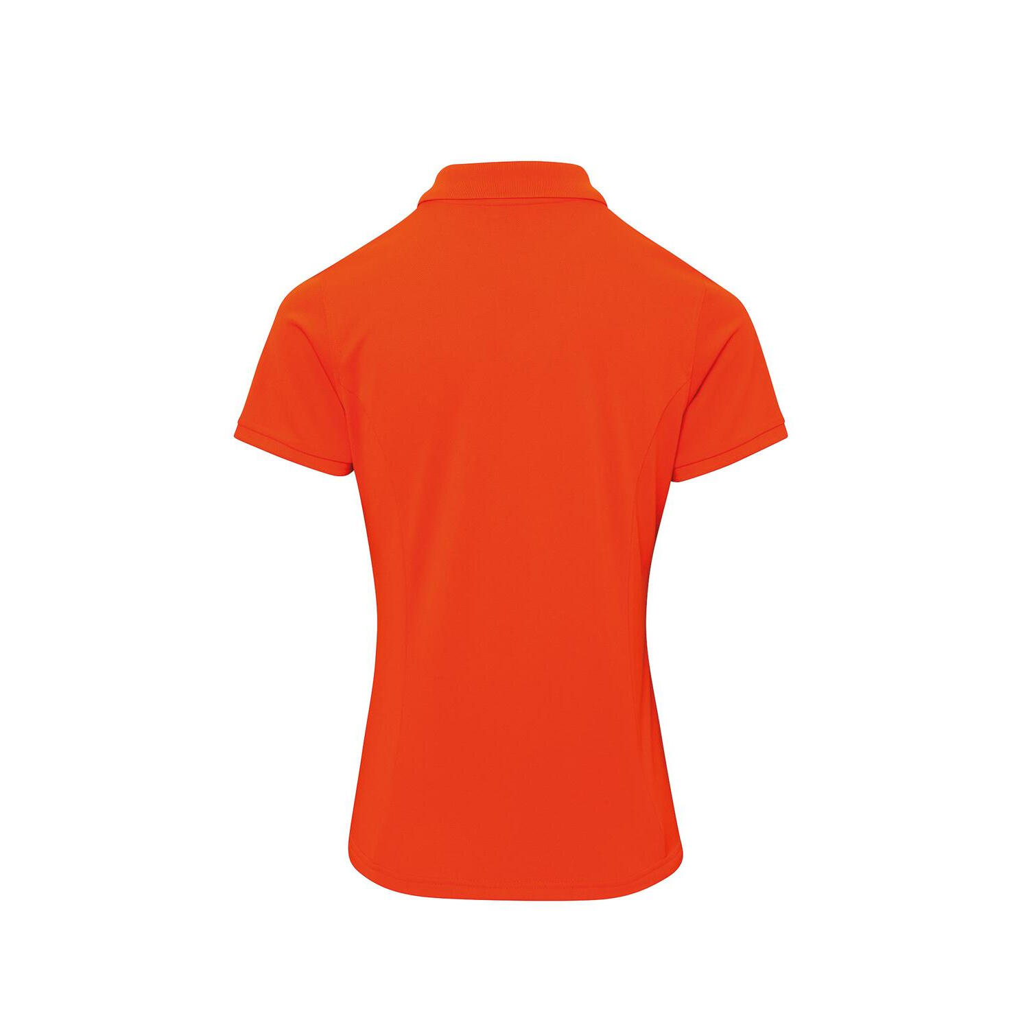 Polo In Piquè Con Tecnologia CoolPlus Donna Premier Coolchecker Plus Arancio 2/3