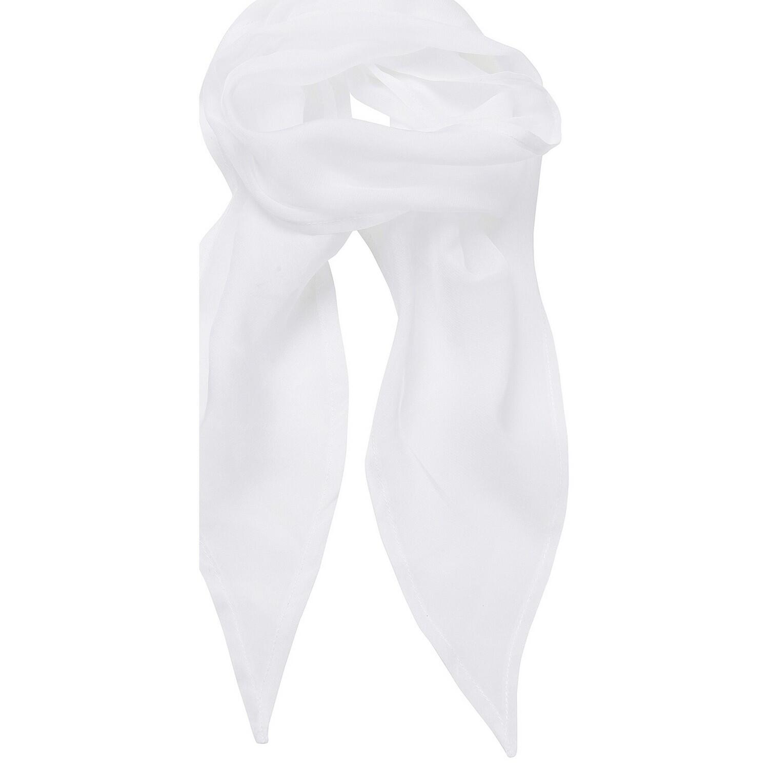 PREMIER Unisex Adult Colours Chiffon Scarf (White)