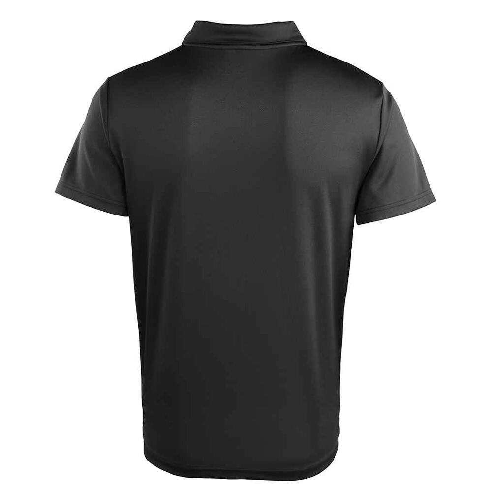 Unisex Coolchecker Studded Plain Polo Shirt (Black) 2/2