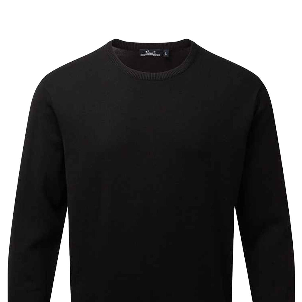 Felpa Girocollo Adulto Unisex Premier Nero 2/2