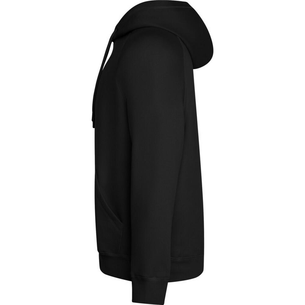 Felpa Con Cappuccio Adulto Unisex Roly Vinson Nero Tinta Unita 4/4