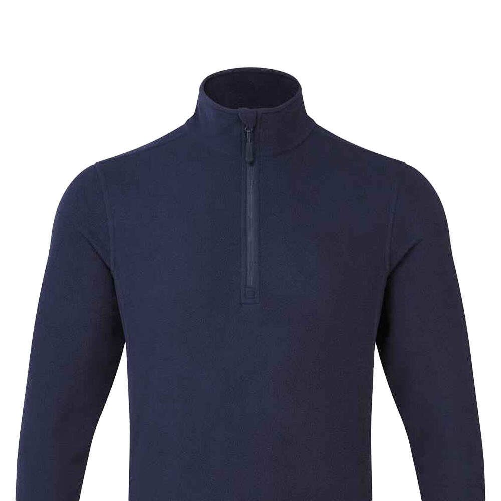 Unisex Adult Recyclight Quarter Zip Fleece (Navy) 2/2