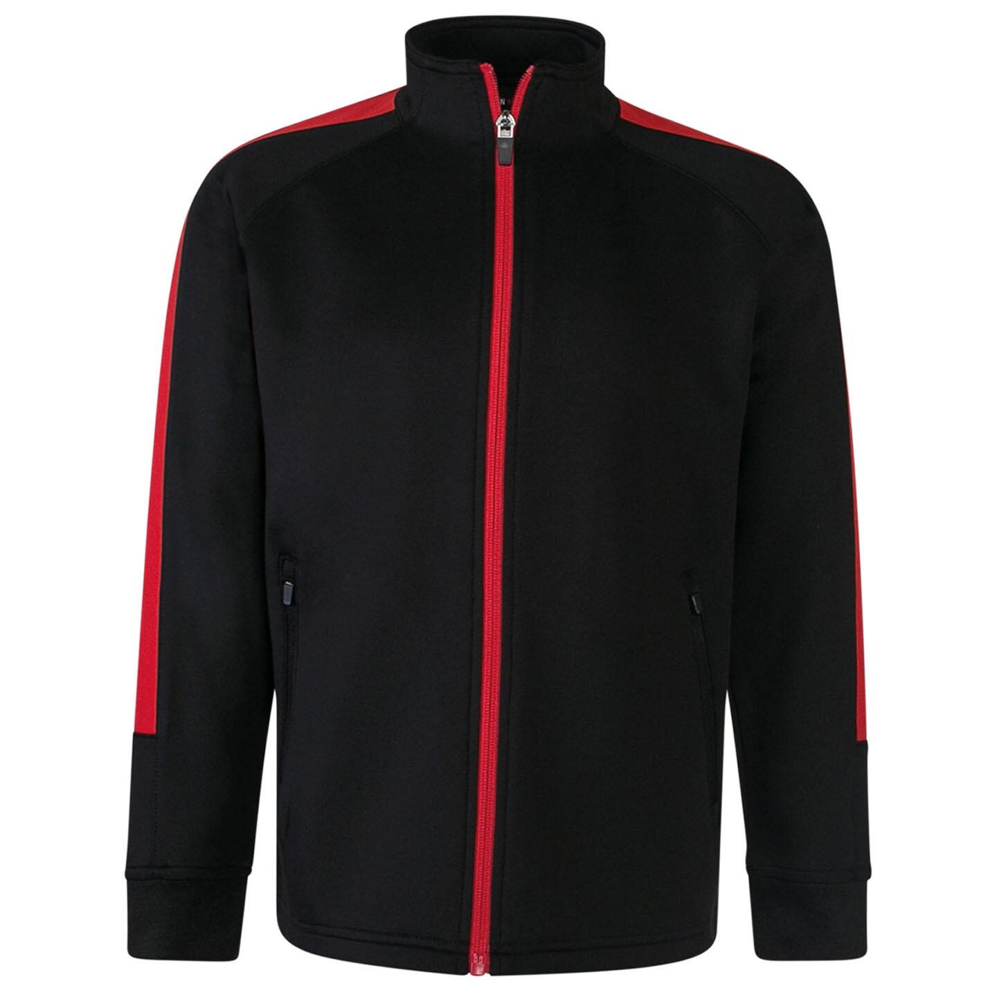 black / red