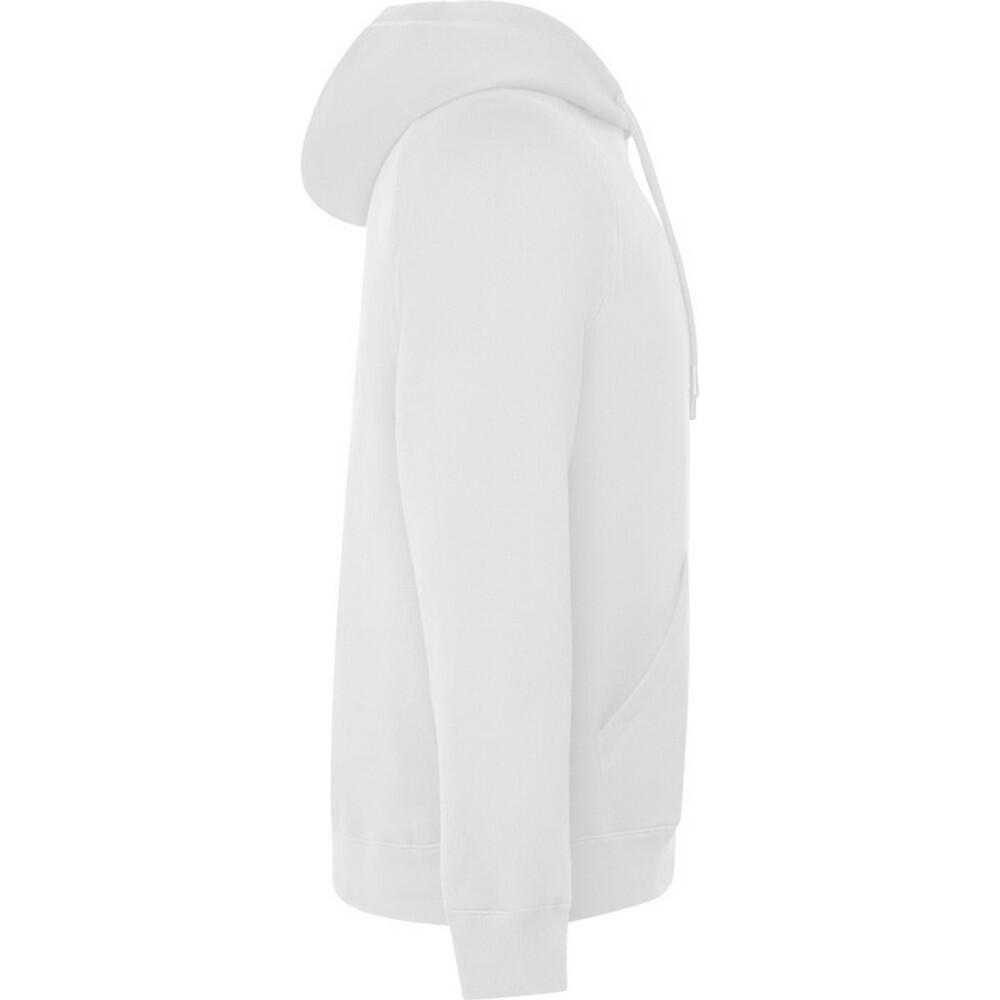 Felpa Con Cappuccio Adulto Unisex Roly Vinson Bianco 3/4