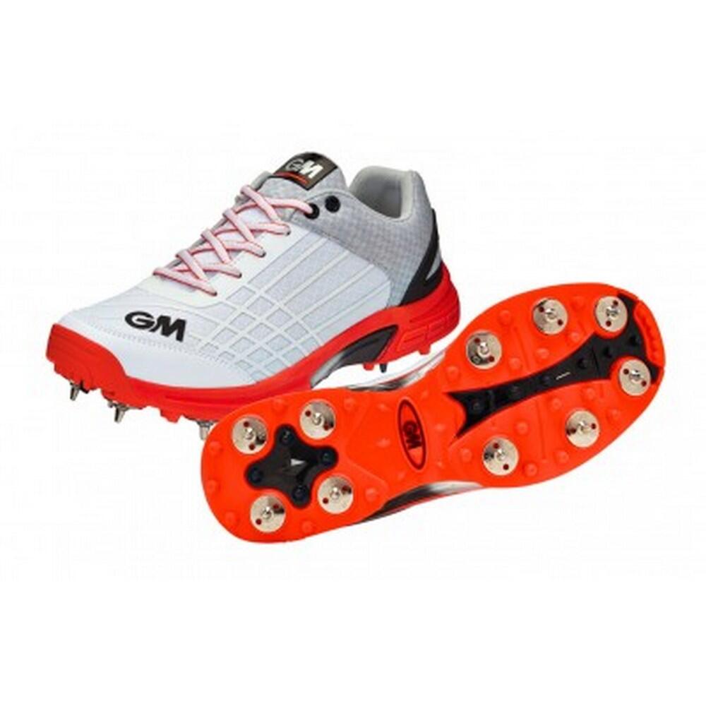 GUNN AND MOORE Childrens/Kids Original Cricket Shoes (White/Orange/Grey)
