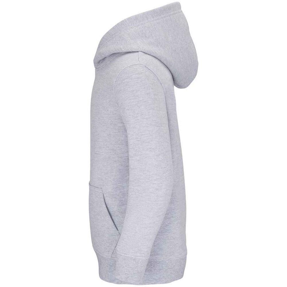 "Condor" Kapuzenpullover für Kinder Grau meliert 3/4