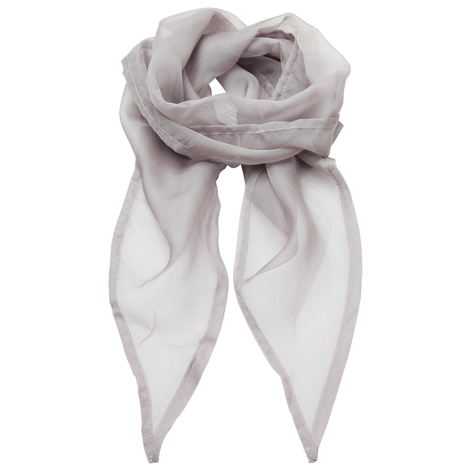 PREMIER Unisex Adult Colours Chiffon Scarf (Silver)
