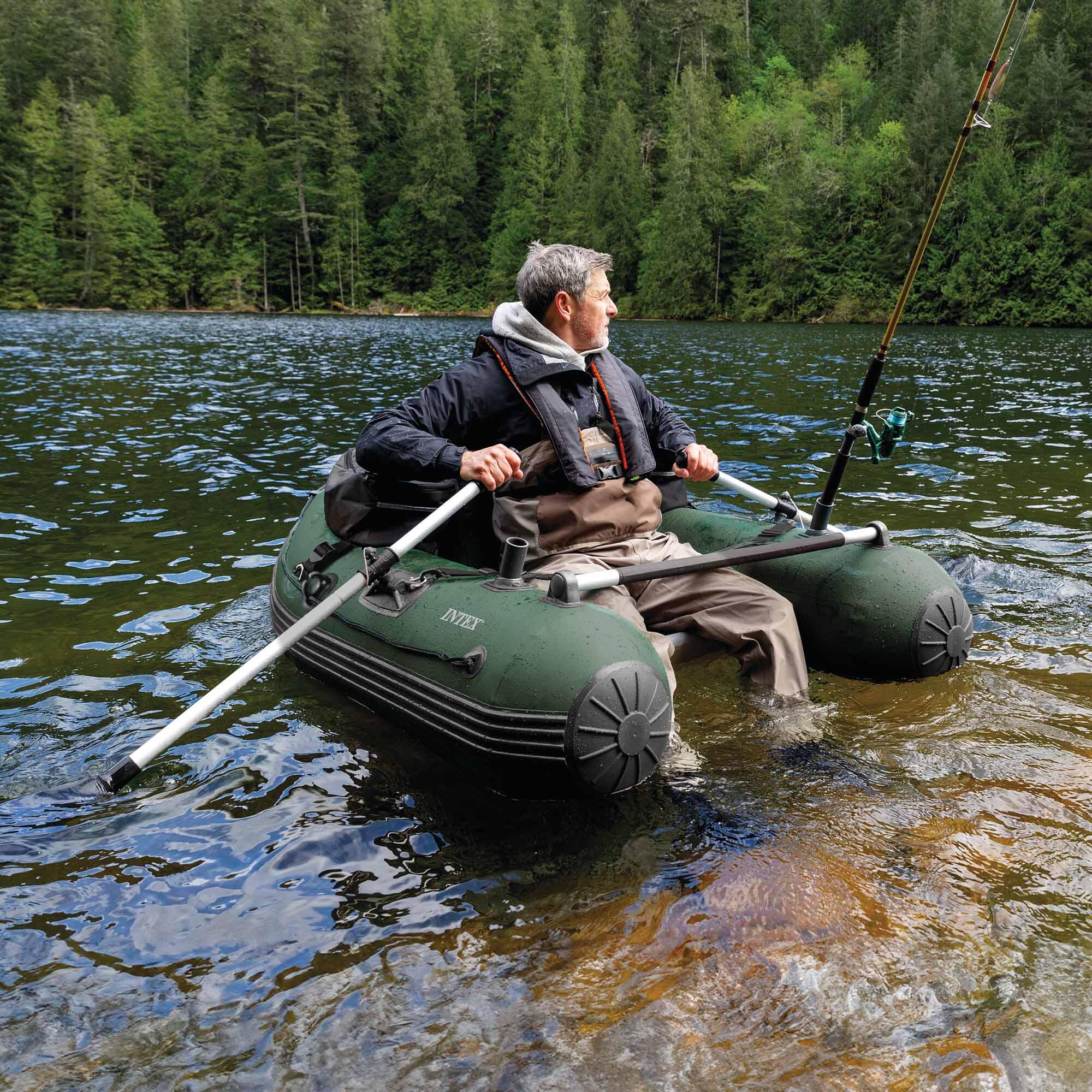 Intex 68381NP - Belly Boat Canotto Gonfiabile per la Pesca, 165x119x38 cm 5/7
