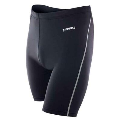 Heren bodyfit base layer shorts (zwart)