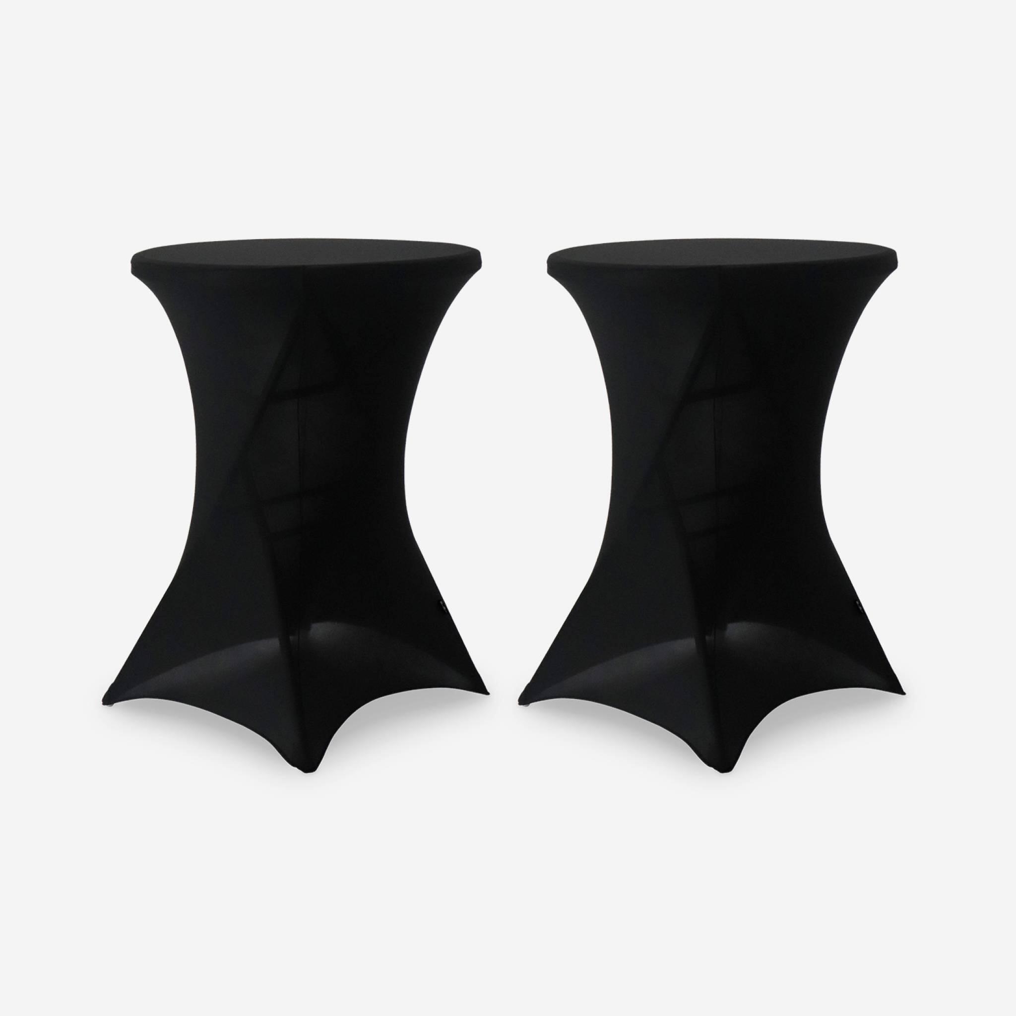 Sweeek - Lot De 2 Housses – Gala – Housses Pour Mange-debout 80cm, Polyester, Noir | - Parois Latérales - Noir - No Size - Decathlon