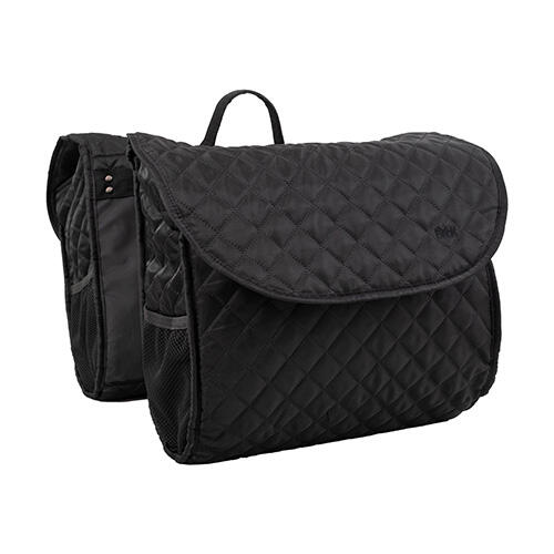 Dubbele fietstas - Quilt - Zwart - Incl. MIK-adapter