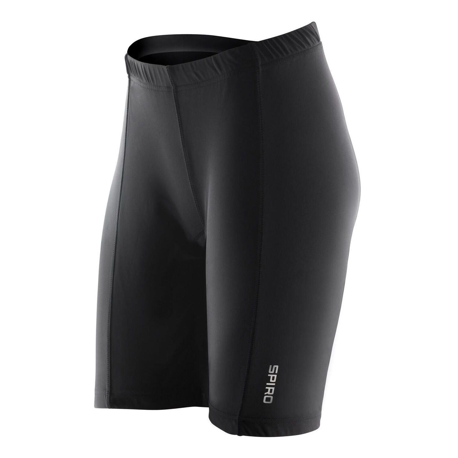 Calções de ciclismo acolchoados para mulher/senhora preto