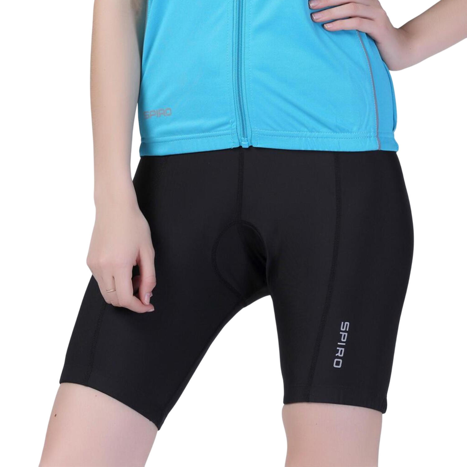 Pantaloncini Da Ciclista Imbottita Donna Spiro Nero 3/3