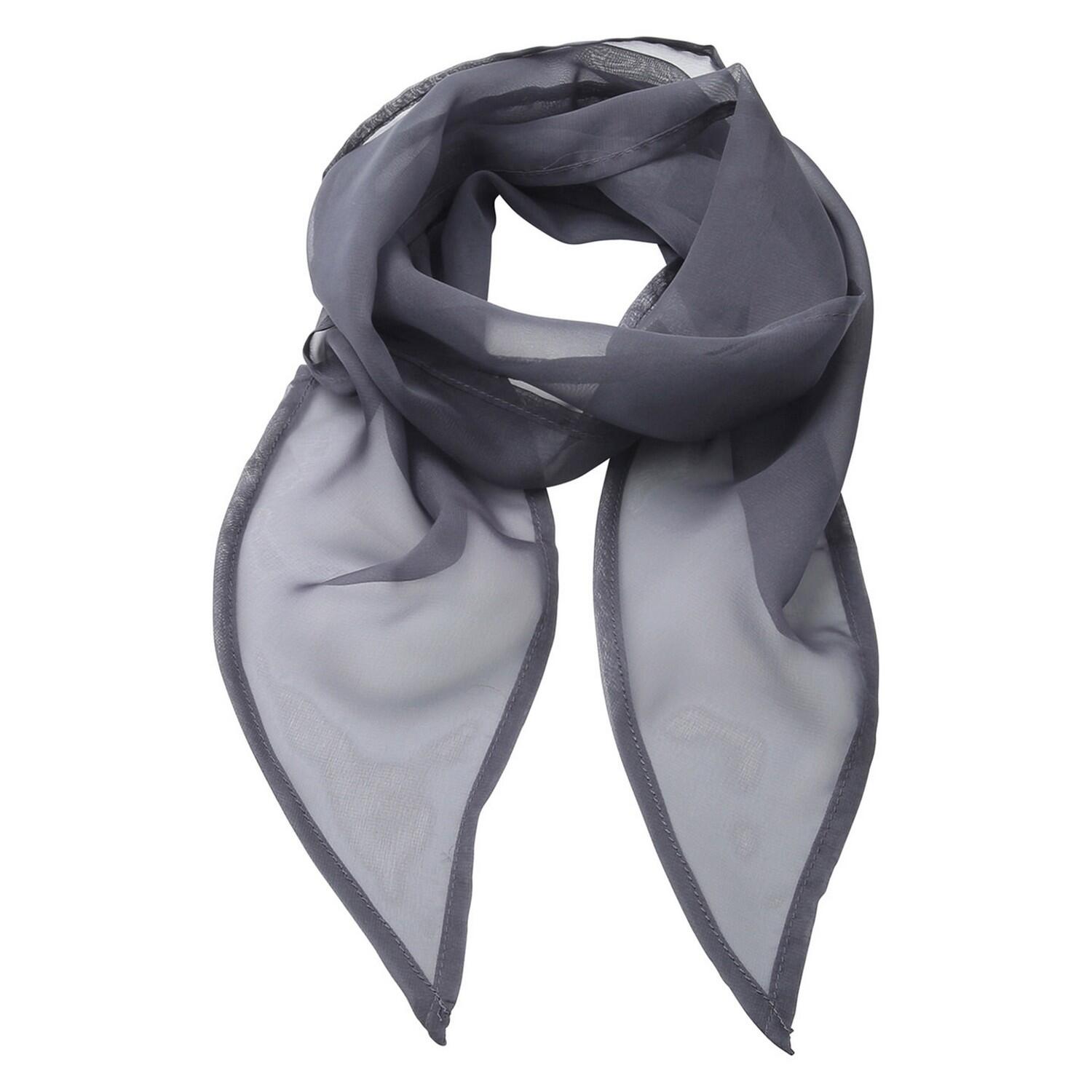 PREMIER Unisex Adult Colours Chiffon Scarf (Steel)