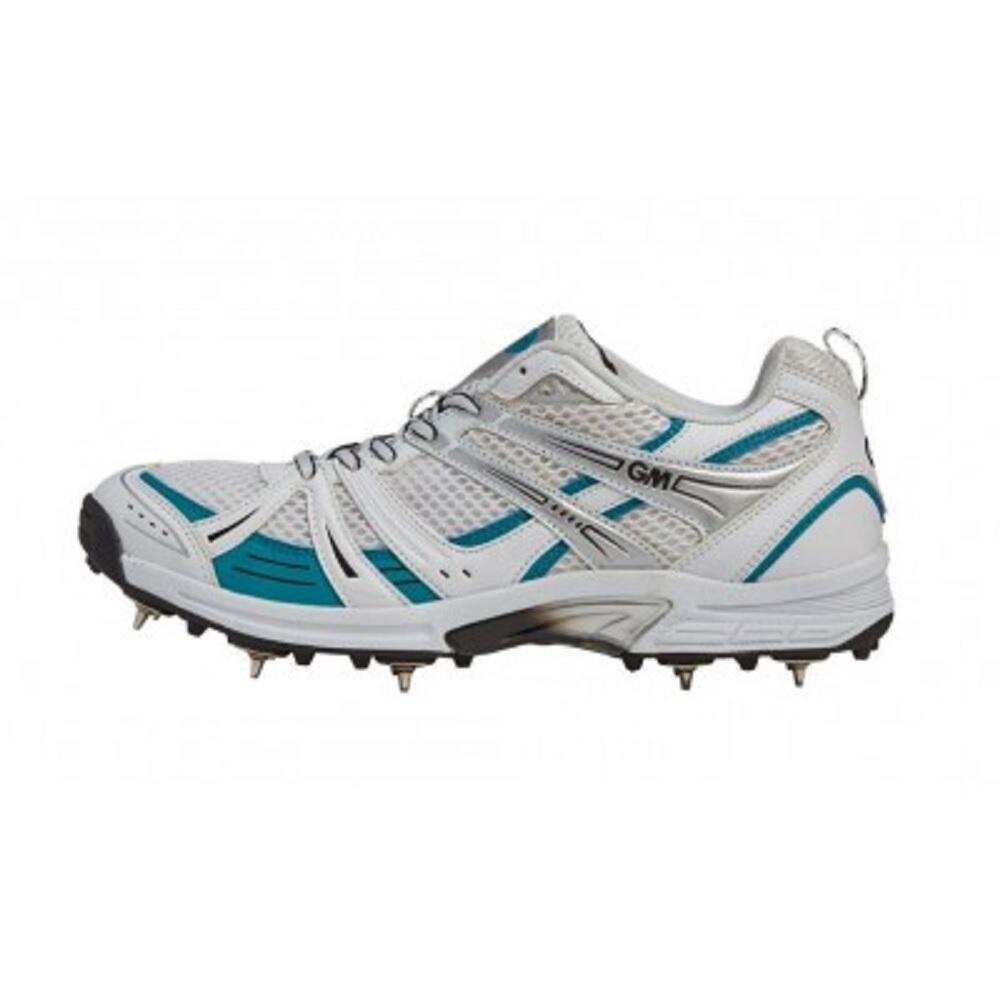 GUNN AND MOORE Childrens/Kids Six 6 Cricket Shoes (White/Turquoise)
