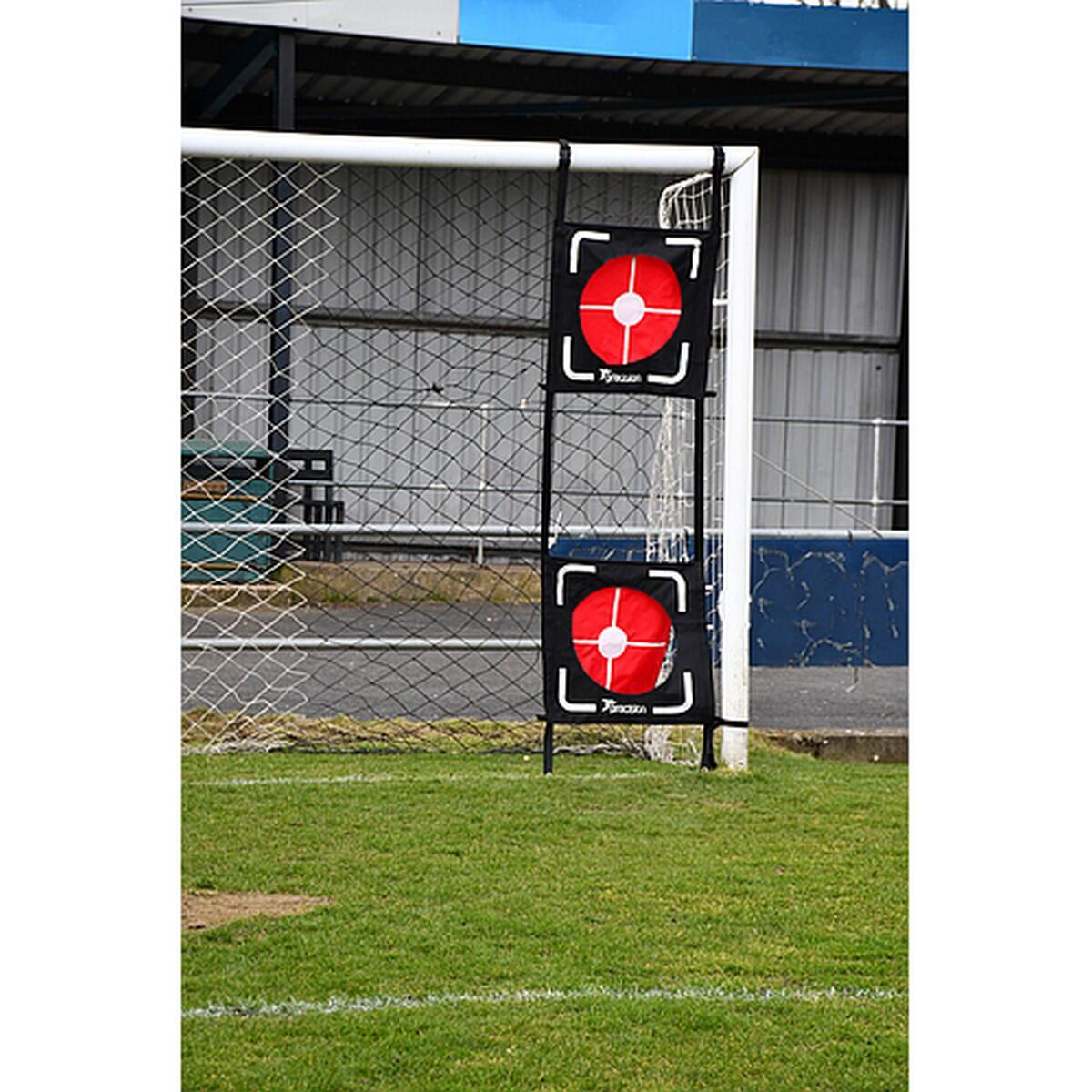 Cible De Foot Pour Tir En Lucarne DUAL TOP BINS (Noir / Rouge) 2/4