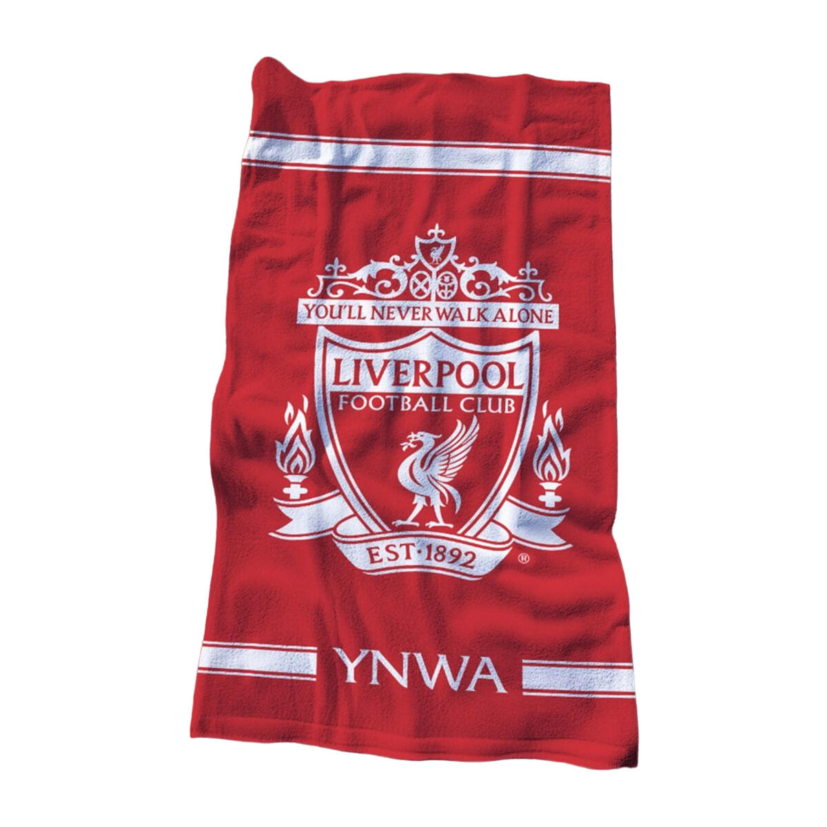 Badetuch "You´ll Never Walk Alone", Baumwolle Damen und Herren Rot/Weiß 2/3