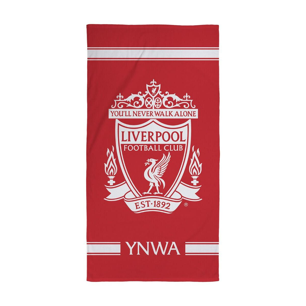 LIVERPOOL FC You´ll Never Walk Alone Cotton Beach Towel (Red/White)