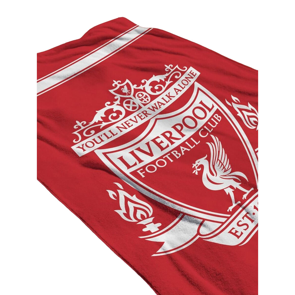 Badetuch "You´ll Never Walk Alone", Baumwolle Damen und Herren Rot/Weiß 3/3