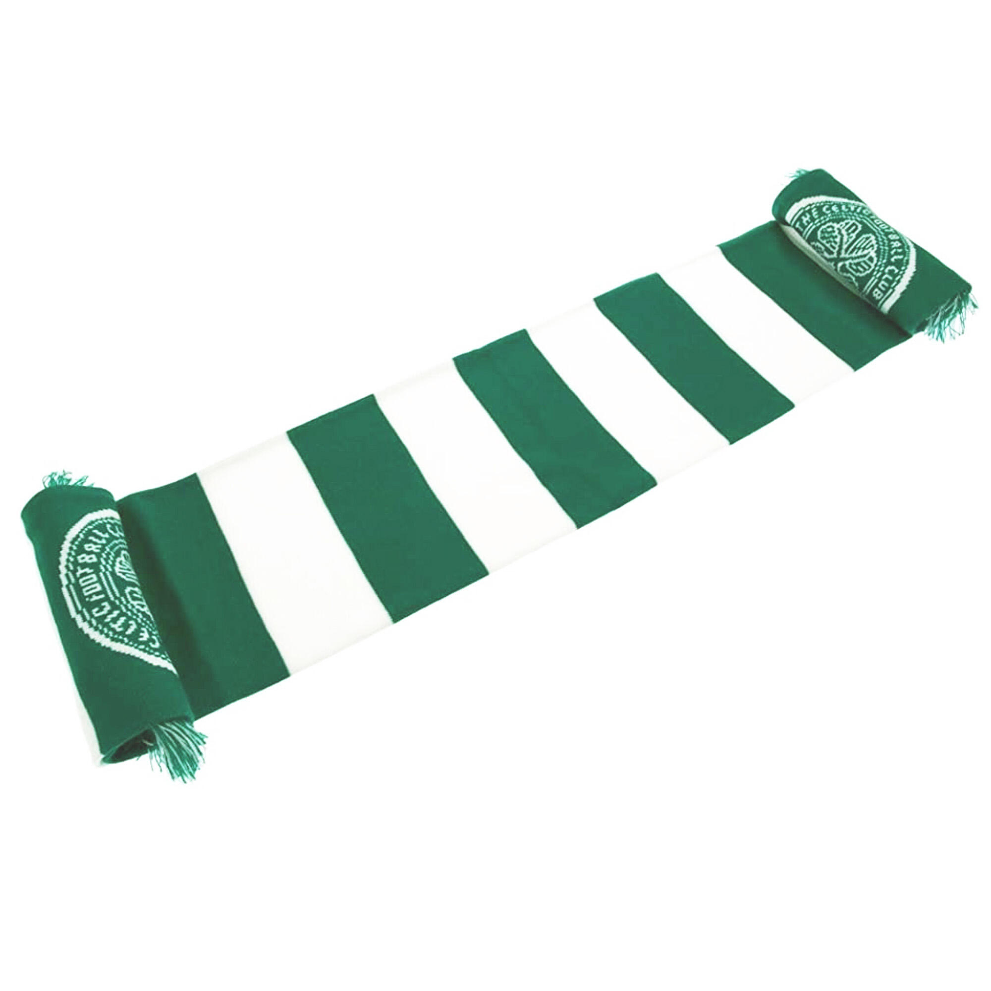 Official Football Supporters Crest/Logo Bar Scarf (Green/White) 2/2