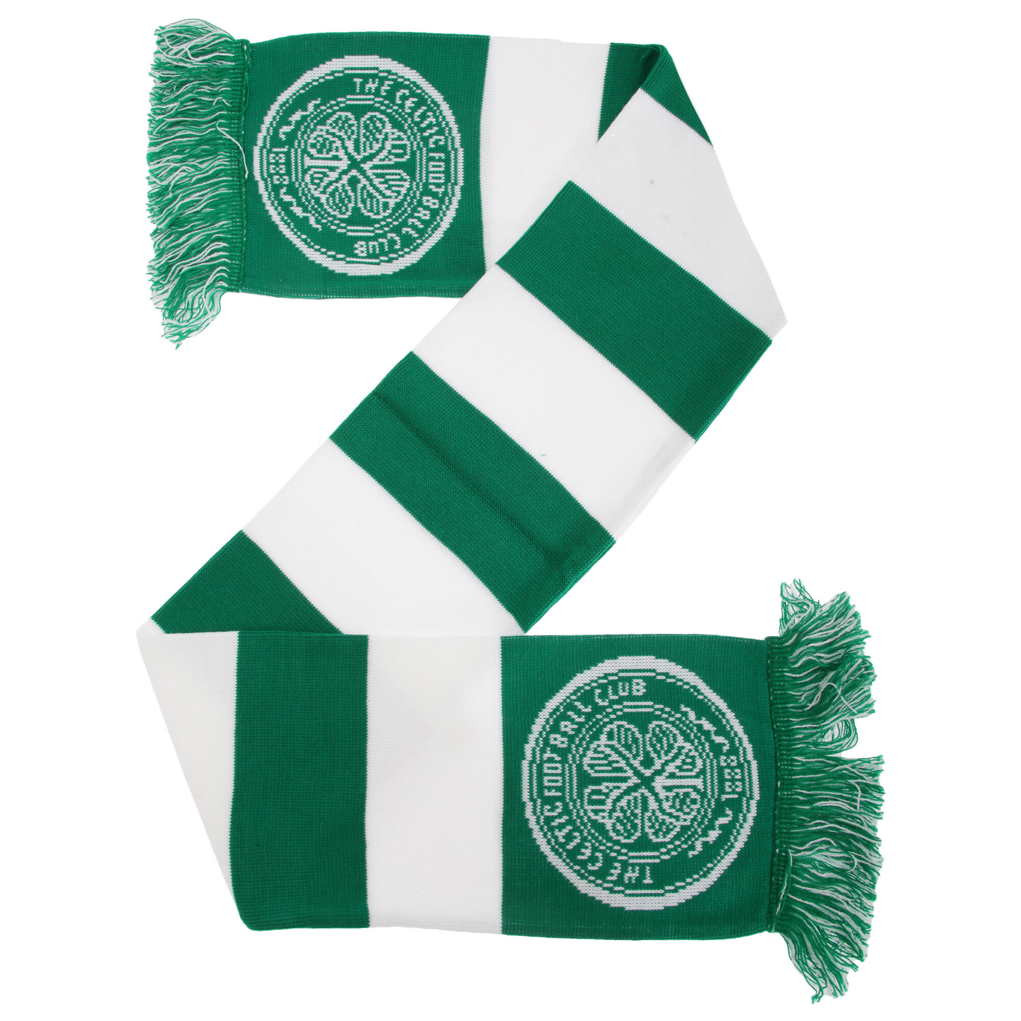 Official Football Supporters Crest/Logo Bar Scarf (Green/White) 1/2