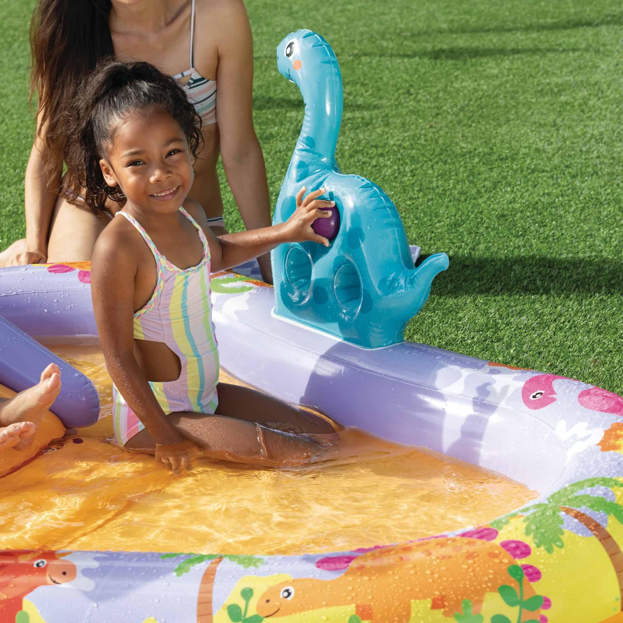 Intex 56139NP Opblaasbaar Speelzwembad Dino Park met Glijbaan 201 x 157 x 69 cm 5/7