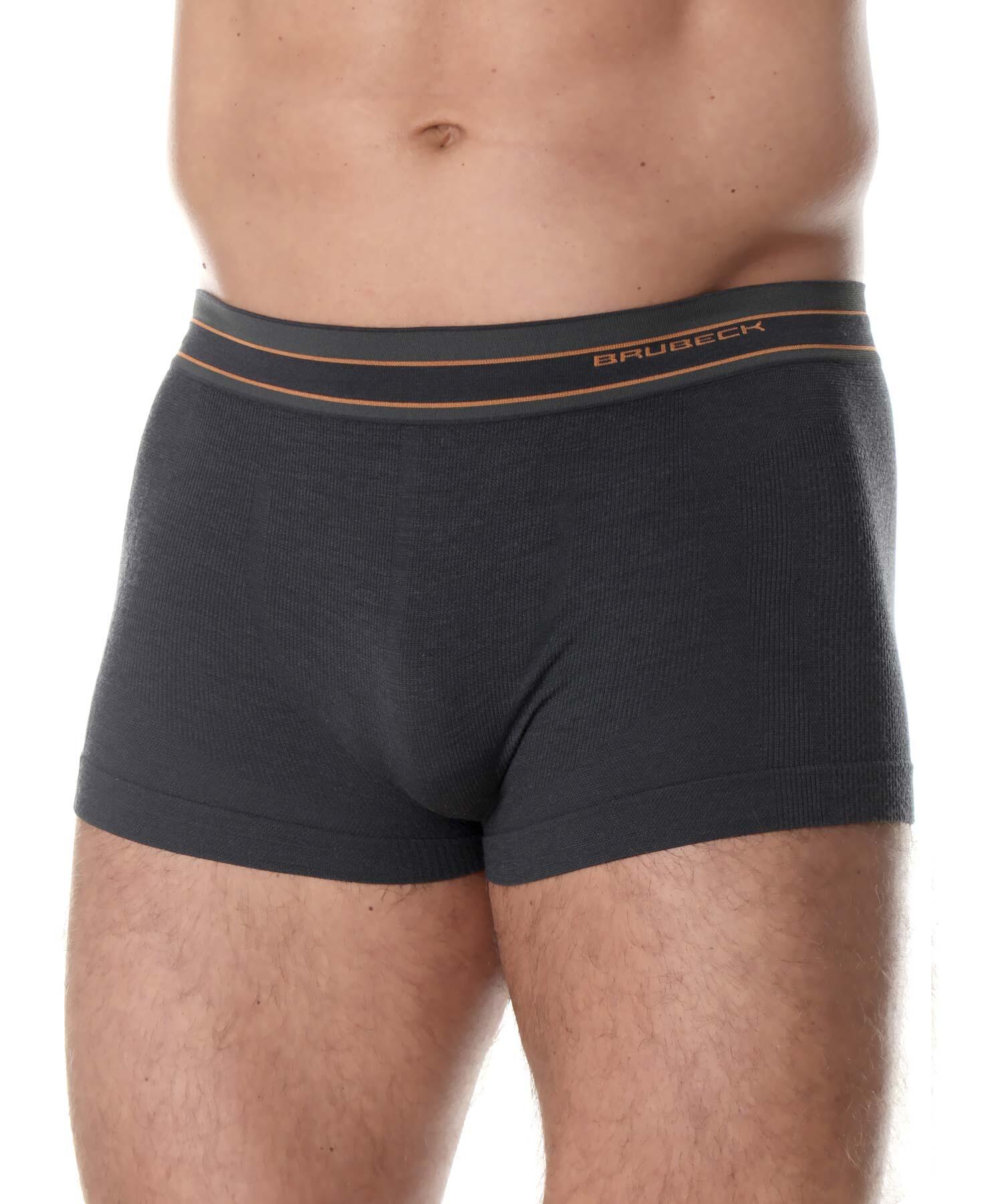 Bokserki z wełną merino męskie Brubeck ACTIVE WOOL 1/4