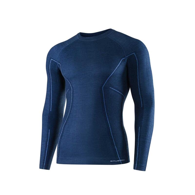 Koszulka wełniana z długim rękawem męska Brubeck ACTIVE WOOL