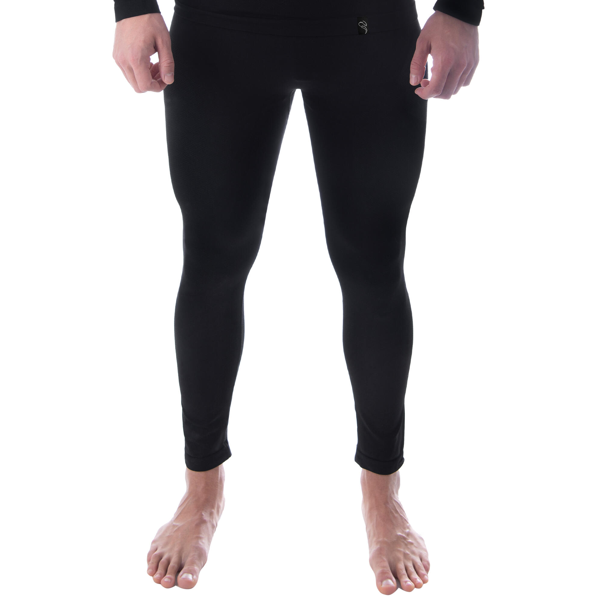 BLACK SNAKE Funktionsunterhose Herren | Thermounterhose 'Python' | Seamless | Tiefschwarz