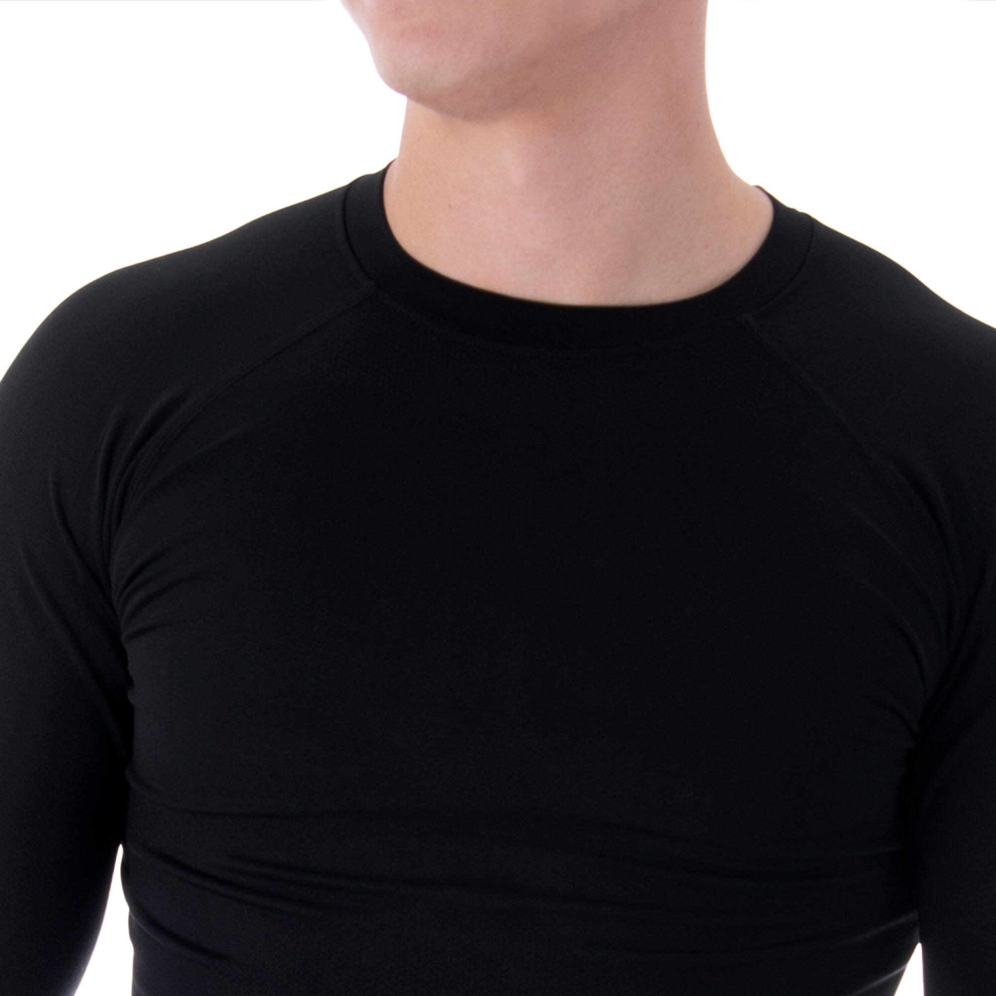 T-shirt fonctionnel | Sous-vêtements thermiques seamless | Hommes | Noir foncé 4/5
