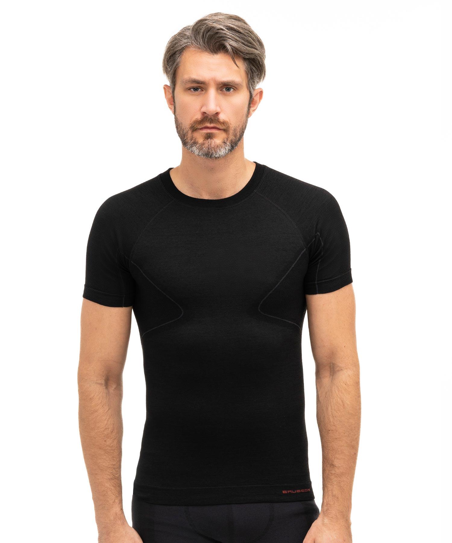 T-shirt da trekking uomo Brubeck Active Wool SS11710 nero XXL 1/4