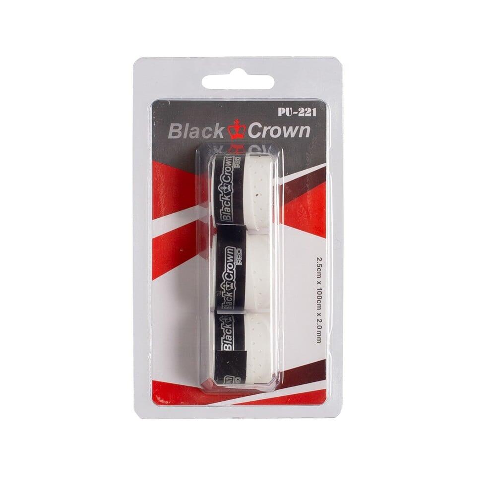 Embalagem blister de 3 overgrips black crown a000406.001.1 branco
