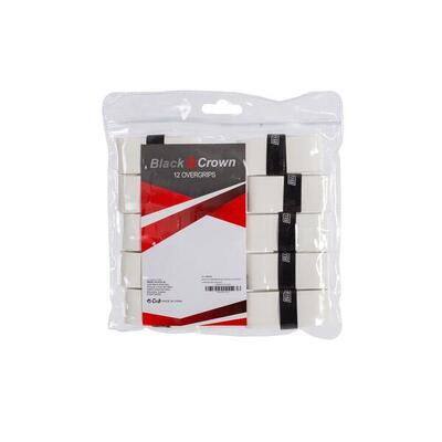 Bag 12 black crown smooth overgrips white