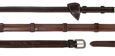 Dy'on 1/2 (13mm) rubber reins 7 loops working coll. bruin -