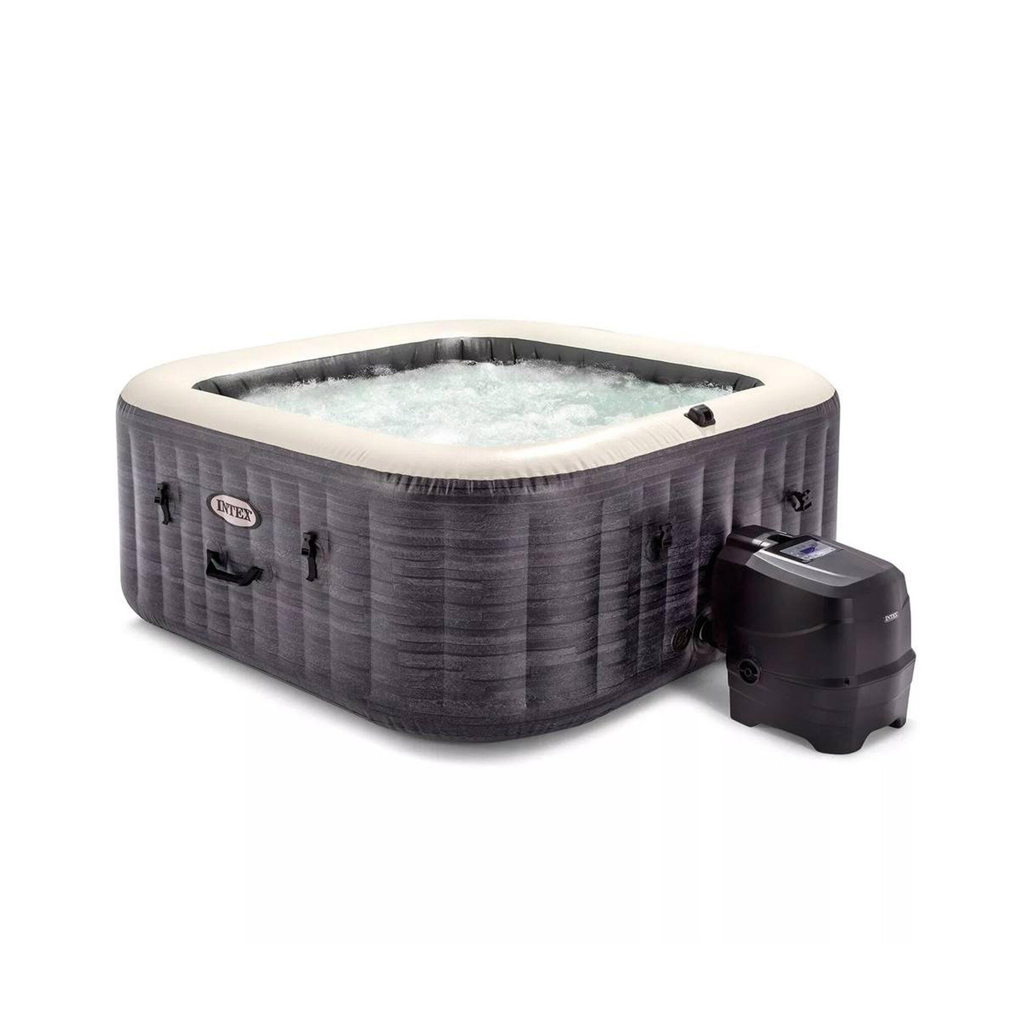 INTEX Greystone Deluxe Spa inflável para 4 pessoas 175x175x71