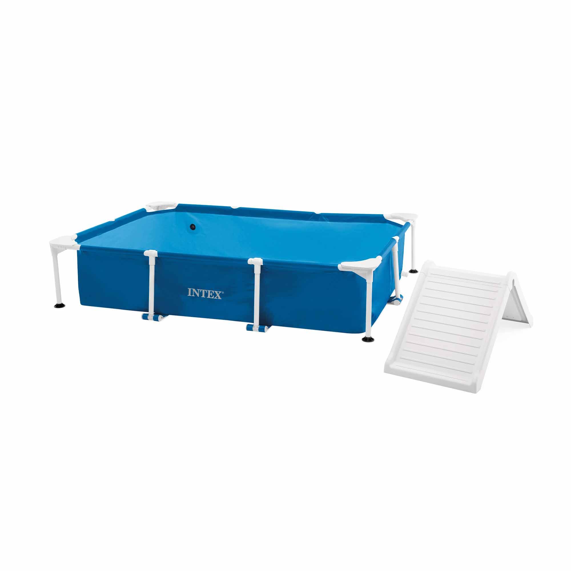 Piscina removível para cães com rampa, 229x152x46 cm 3/7