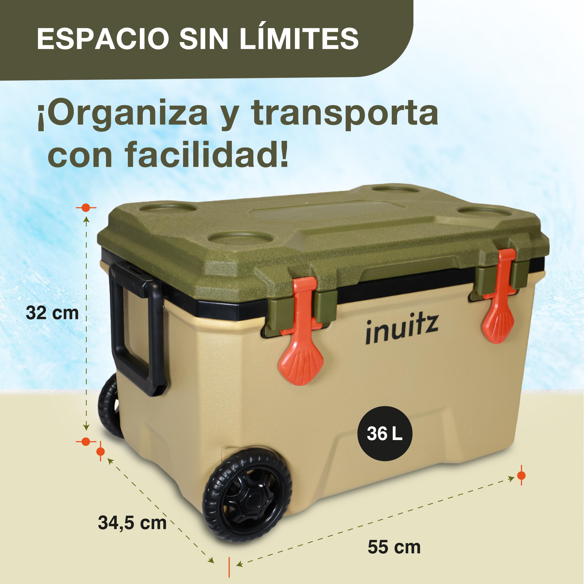 Frigorifero Portatile con Ruote Inuitz Explorer 36L Roller 2/7