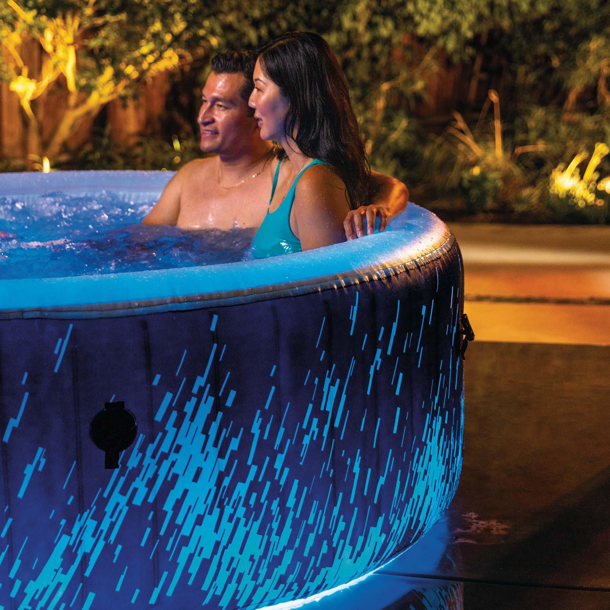 Spa hinchable INTEX Bubble Massage Glow Deluxe 4 personas D196x71 cm 5/7