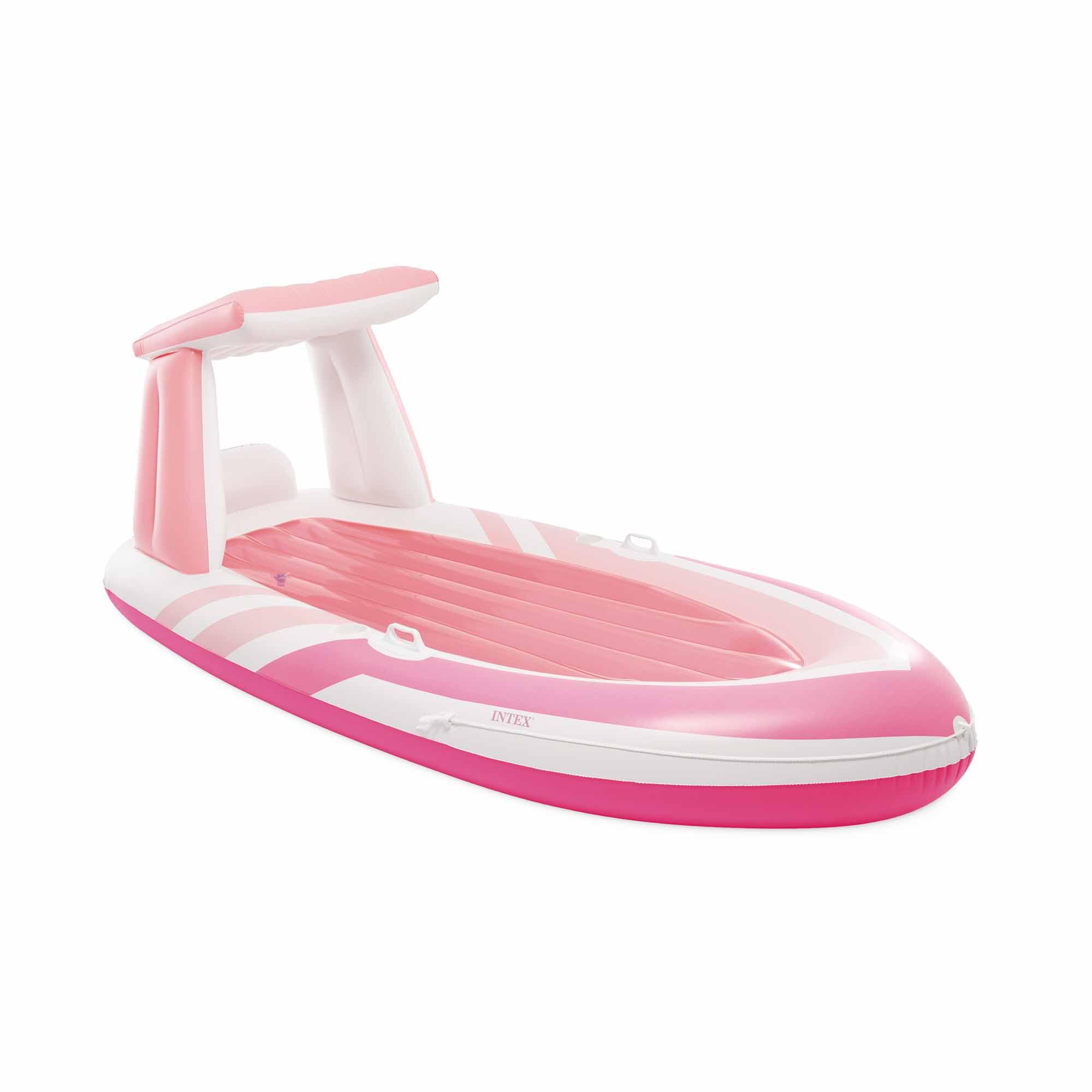 INTEX Nafukovací lehátko INTEX 57804 PINK PARADISE BOAT FLOAT 244x119x97cm