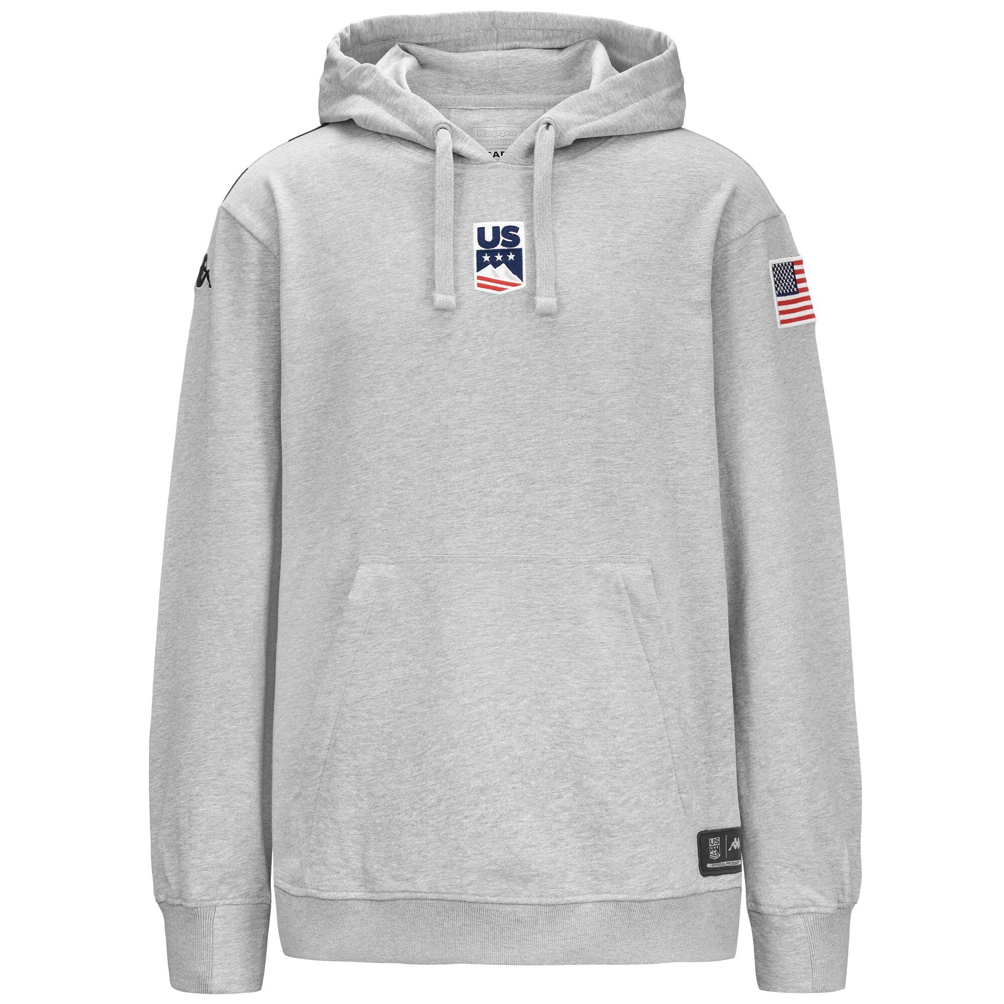 Felpa da uomo donna in cotone grigio da sci 2/7