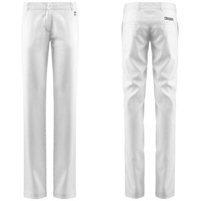 Pantaloni tuta da donna in poliestere bianco da golf