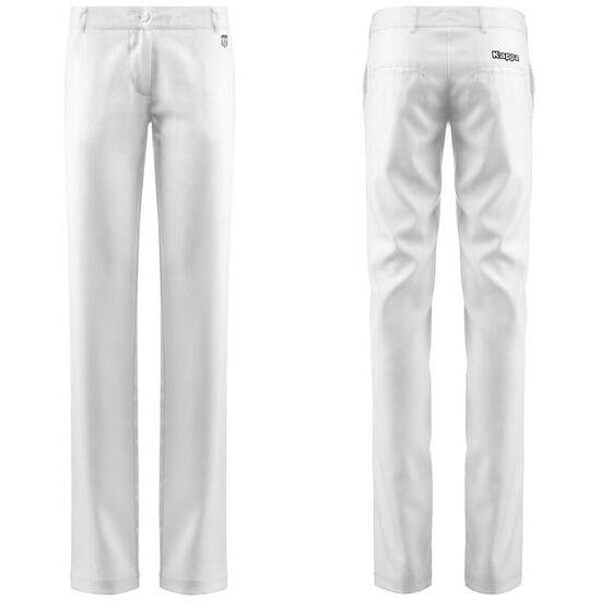 Pantaloni tuta da donna in poliestere bianco da golf