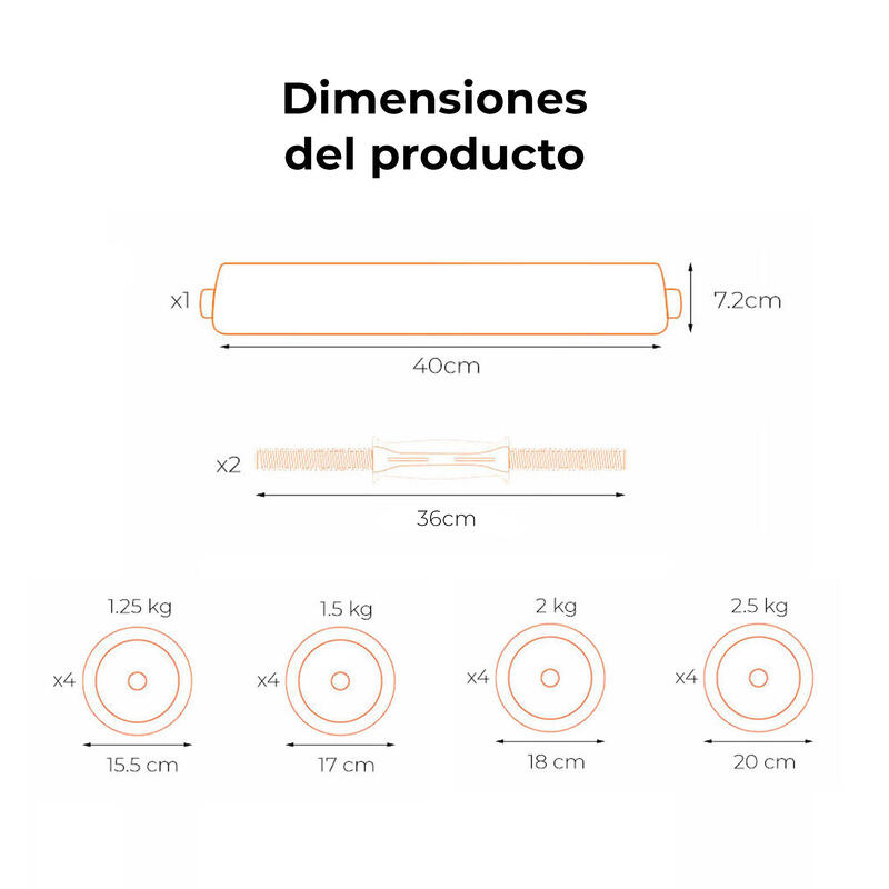 Kit de pesos conectados V2 30Kg Xiaomi Fed + sensor