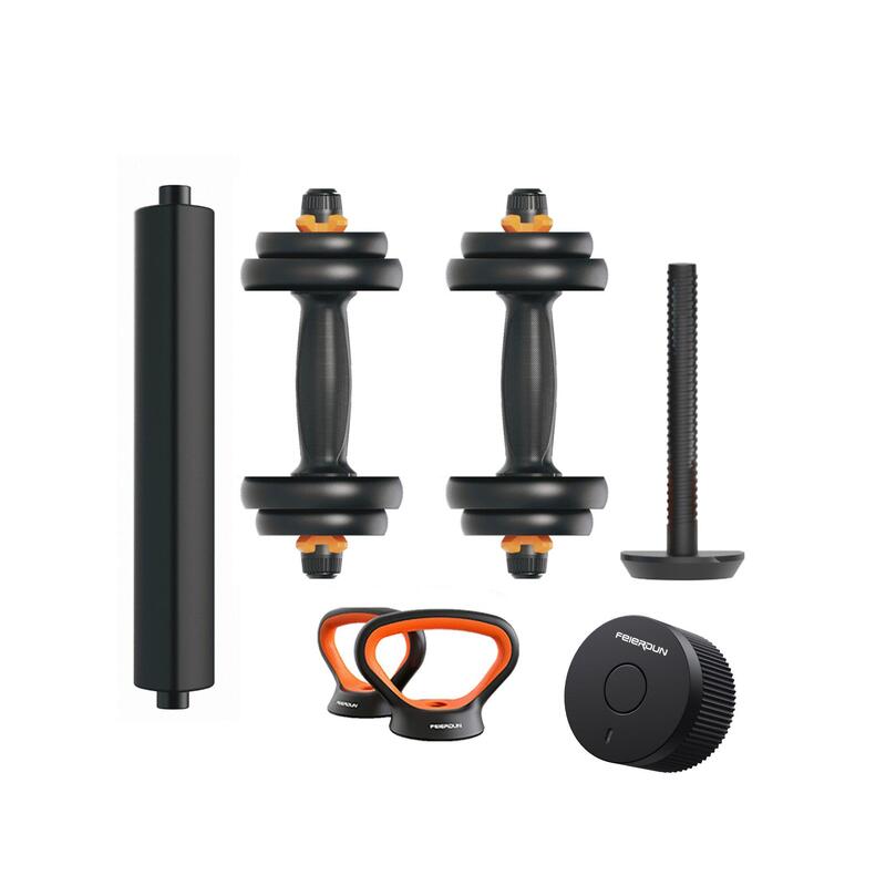 Kit haltère + barre + kettlebell + capteur Xiaomi Fed V2 10kg