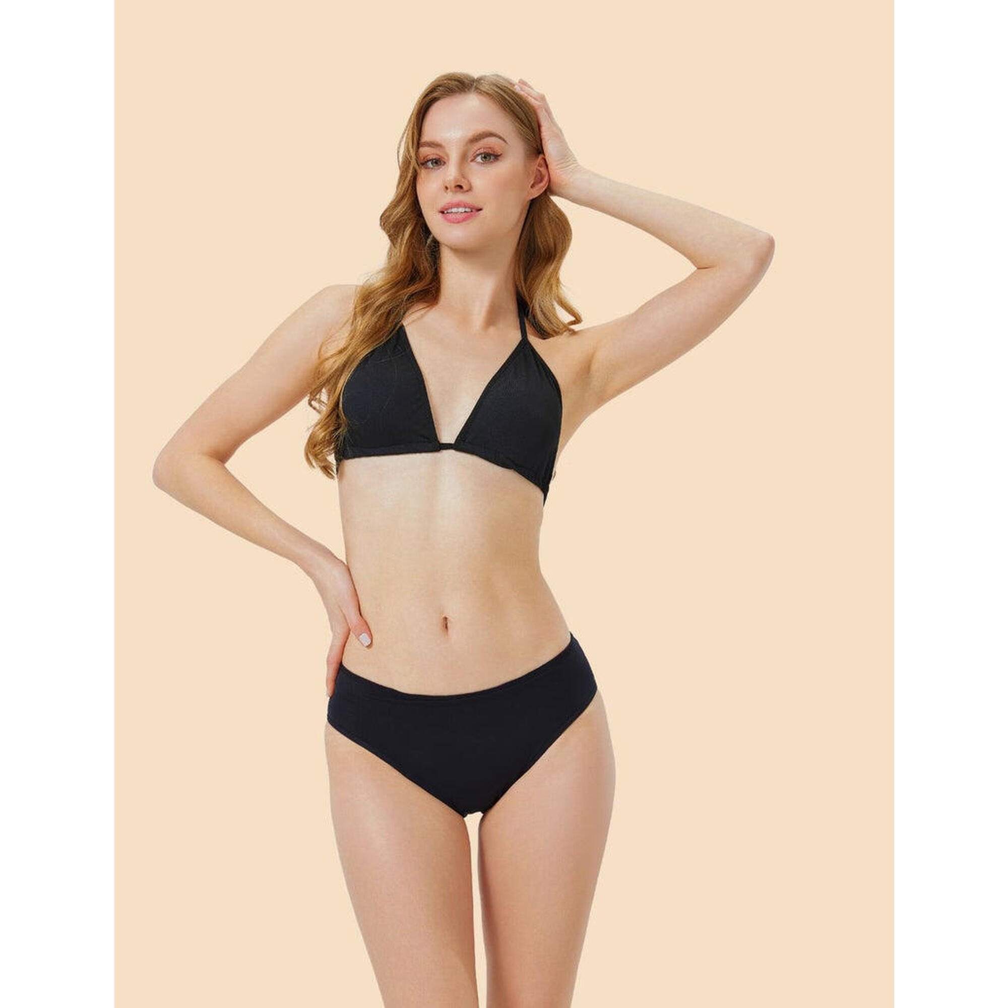 Anaissa - Bikini Menstruel Complet Heavy Flow (2 Piecés)celine - Maillot De Bain 2 Pièces (bikini) - Noir - 44 L - Decathlon