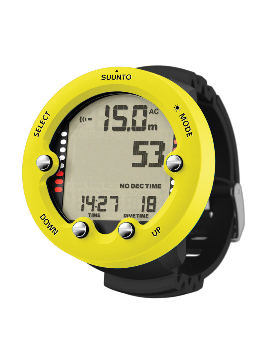 Rgbm Suunto Zoop Novo ไดฟ์คอมพิวเตอร์ สีเหลืองมะนาว จอใหญ่ 5 โหมดการดำน้ำ ...